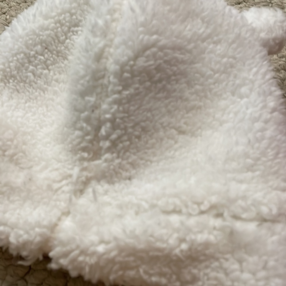 CARTERS UEC Lot of 2 girls winter hats beanies pink white used knit Sherpa - Picture 6 of 9